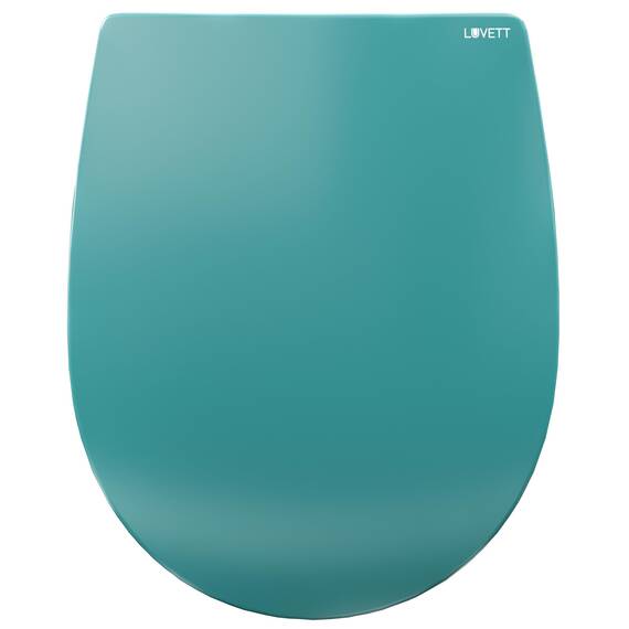 LUVETT® C100 Toilettendeckel mit Absenkautomatik Oval Türkis - SoftClose Klodeckel Abnehmbar - Klobrille aus Antibakteriellem Duroplast - WC Sitz 3in1 Befestigung Inkl. - Toilettensitz Made in EU