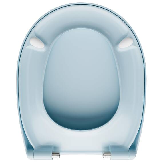 LUVETT® C100 Toilettendeckel mit Absenkautomatik Oval Blau - SoftClose Klodeckel Abnehmbar - Klobrille aus Antibakteriellem Duroplast - WC Sitz 3in1 Befestigung Inkl. - Toilettensitz Made in EU