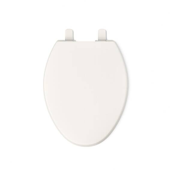 Kohler K-20110-96 Brevia länglicher WC-Sitz mit griffdichten Stoßstangen, ruhiger Sitz, Schnellbefestigungsbeschläge, Biscuit