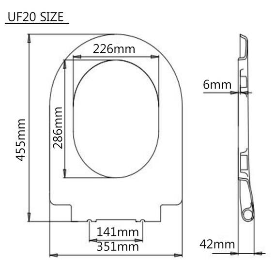 SINOBATH D-Förmiger Toilettensitz mit Sanftschließ-Funktion & Edelstahl-Scharnieren, Einfach Montage per Knopfdruck, Weiß