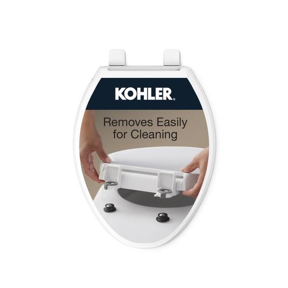Kohler 4636-RL-0 Cachet ReadyLatch WC-Sitz, länglich, Weiß