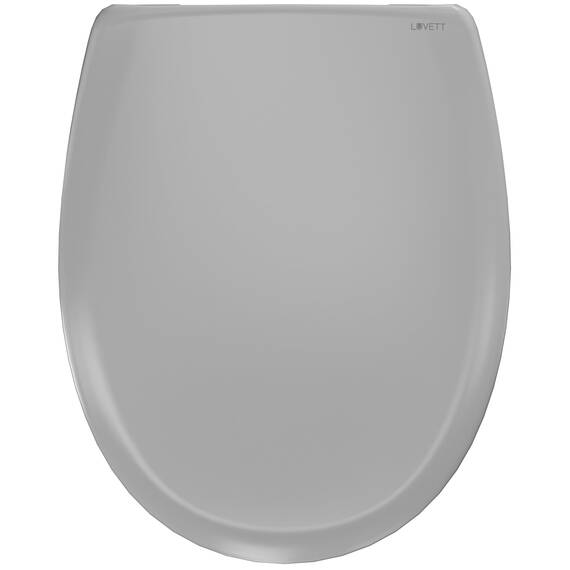 LUVETT® C770 Toilettendeckel mit Absenkautomatik Oval Grau - SoftClose Klodeckel Abnehmbar - Klobrille aus Antibakteriellem Duroplast - WC Sitz 3in1 Befestigung Inkl. - Toilettensitz Made in EU