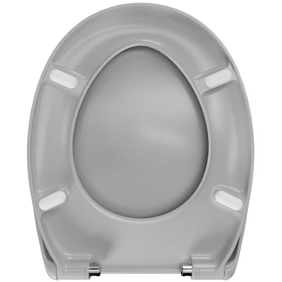 LUVETT® C770 Toilettendeckel mit Absenkautomatik Oval Grau - SoftClose Klodeckel Abnehmbar - Klobrille aus Antibakteriellem Duroplast - WC Sitz 3in1 Befestigung Inkl. - Toilettensitz Made in EU