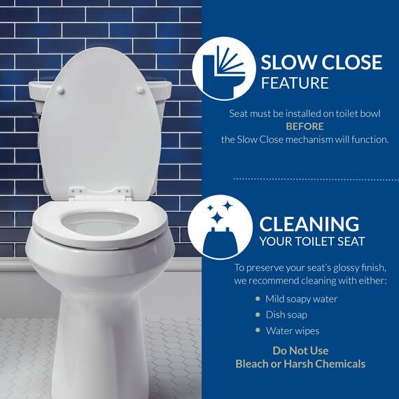 Mayfair 1887SLOW 006 Affinity WC-Sitz mit Absenkautomatik, der sich nie lockert und die perfekte Passform bietet Langlebiger, solider Kunststoff, Knochenfarben, Elongated