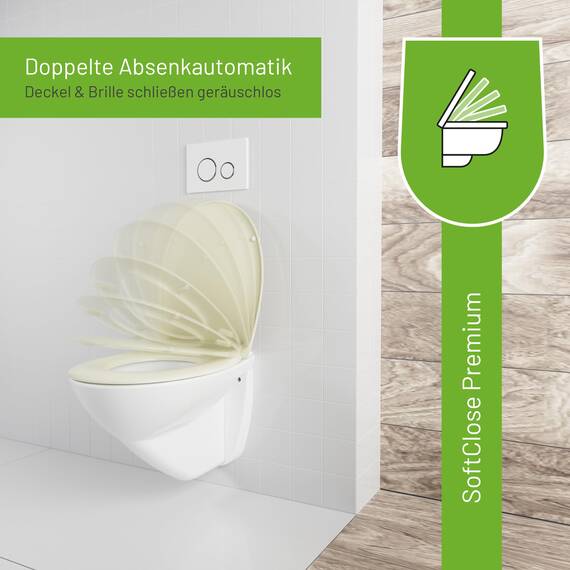 LUVETT® C770 Toilettendeckel mit Absenkautomatik Oval Weiß - SoftClose Klodeckel Abnehmbar - Klobrille aus Antibakteriellem Duroplast - WC Sitz 3in1 Befestigung Inkl. - Toilettensitz Made in EU