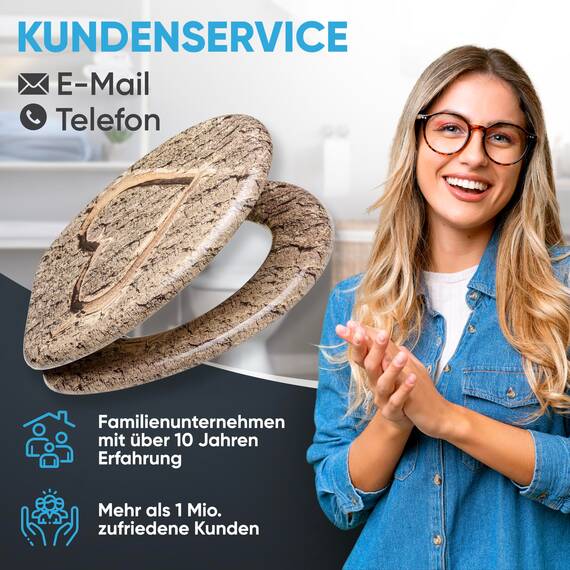 Sanilo WC Sitz mit Absenkautomatik, viele schöne Holz Toilettendeckel zur Auswahl, hochwertige und stabile Qualität (True Love)