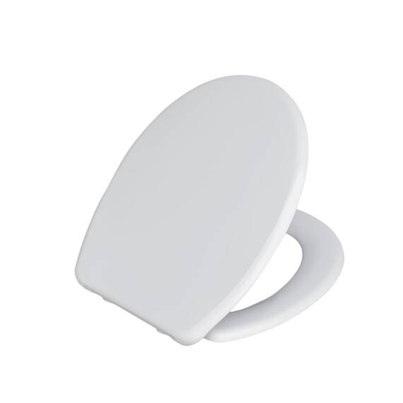 SINOBATH O-förmiger Premium-Duroplast Toilettensitz mit Edelstahl-Scharnieren & Sanftschließ-Funktion
