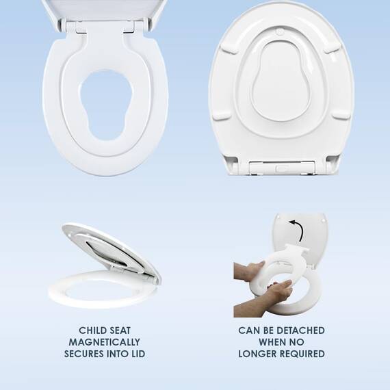 AQUALONA Toilettensitz „Family“, Plastik, Familie, Thermoplast, 26 x 26 x 47 cm