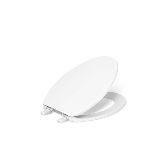 Kohler 4774-0 Brevia WC-Sitz mit Quick-Release-Scharnieren, weiß, länglich