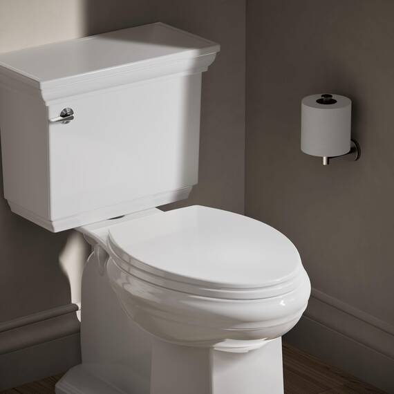 Kohler 4774-0 Brevia WC-Sitz mit Quick-Release-Scharnieren, weiß, länglich
