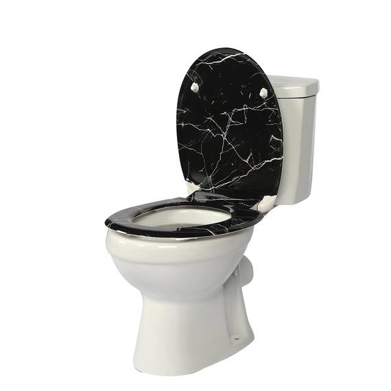 SINOBATH Design WC-Sitz mit Motiv, Soft-Close, Duroplast, Einfache Montage, Quick-Release, UV-beständig