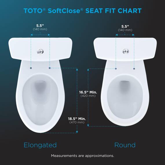 TOTO Transitional SoftClose SS114#01 Langer SoftClose Sitz, Baumwolle, Weiß