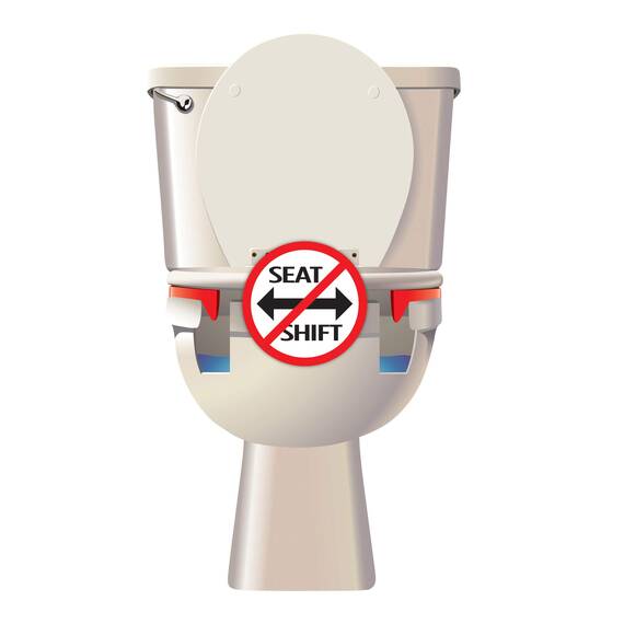 Compac Home WC-Sitz-Stabilisatoren, Safe-T-Bumper, Schloss bewegt oder wackelig, sicher an Ort und Stelle, für Kinder, ältere Menschen, 4 Sets