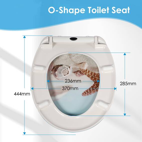 SINOBATH Design WC-Sitz mit Motiv, Soft-Close, Duroplast, Einfache Montage, Quick-Release, UV-beständig