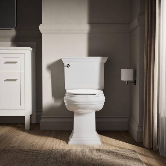 Kohler 4774-0 Brevia WC-Sitz mit Quick-Release-Scharnieren, weiß, länglich