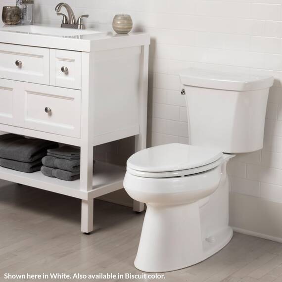 Bemis 7B600E4 346 Ashland WC-Sitz mit Absenkautomatik, Biscuit, rund