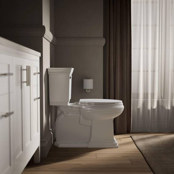 Kohler 4774-0 Brevia WC-Sitz mit Quick-Release-Scharnieren, weiß, länglich