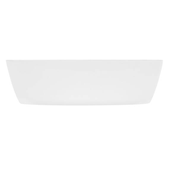 ECD Germany Waschbecken Waschtisch 505 x 385 x 135 mm aus Keramik Weiß Aufsatzbecken Aufsatzwaschbecken Handwaschbecken Aufsatzwaschtisch Spülbecken Becken Wasserfall Waschschale Waschschüssel