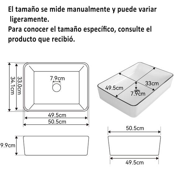 YU YUSING Aufsatzwaschbecken Keramik Waschbecken Bad Waschtisch, Rechteckig Handwaschbecken Waschschale mit Wasserhahn Set, Waschplätze für Badezimmer Küche Gäste WC, Weiß, 51 x 34.5 x 11 cm