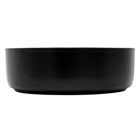 ML-Design Waschbecken aus Keramik in Schwarz matt Ø 360 x 120 mm, Runde Aufsatzwaschbecken, Moderne Waschtisch, Waschschale mit Abflussloch, Waschplatz Handwaschbecken, für Badezimmer/Gäste-WC