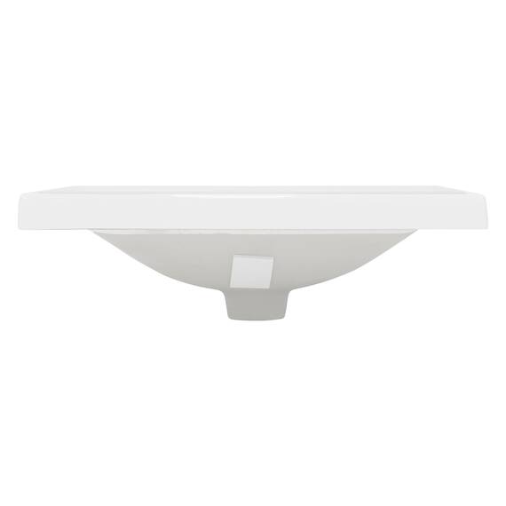 ML-Design Waschbecken aus Keramik Weiß 51x15,5x41,5 cm Eckig Einbauwaschbecken mit Hahnloch und Überlauf, Aufsatzwaschbecken Einbauwaschtisch Waschschale Waschplatz Handwaschbecken, für das Badezimmer