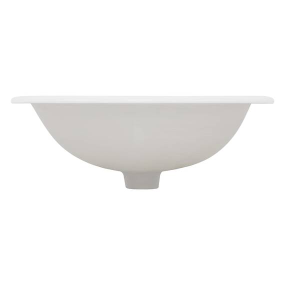 ML-Design Waschbecken aus Keramik Weiß glänzend 57x19,5x48,5cm Oval Einbauwaschbecken mit Hahnloch und Überlauf, Badezimmer Aufsatzwaschbecken Einbauwaschtisch Waschschale Waschplatz Handwaschbecken
