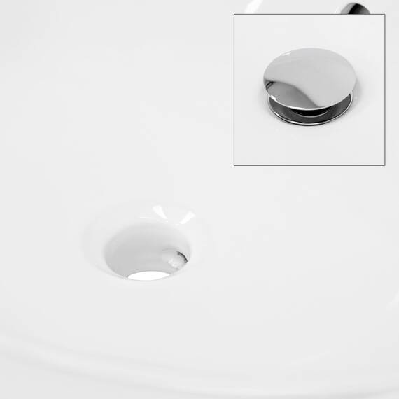 ML-Design Waschbecken aus Keramik Weiß glänzend 57x19,5x48,5cm Oval Einbauwaschbecken mit Hahnloch und Überlauf, Badezimmer Aufsatzwaschbecken Einbauwaschtisch Waschschale Waschplatz Handwaschbecken
