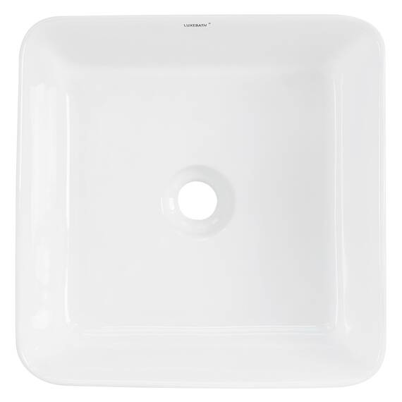 ML-Design Waschbecken aus Keramik Weiß glänzend 39x39x15 cm Quadratisch, Moderne Aufsatzwaschbecken, Design Waschtisch Aufsatz-Waschschale Waschplatz Handwaschbecken, für das Badezimmer und Gäste-WC
