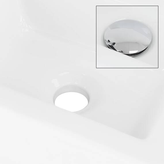 ML-Design Waschbecken aus Keramik in Weiß 46x26x11 cm, Eckig, klein, Hahnloch rechts, Wandmontage oder Aufsatzwaschbecken, Moderne Waschtisch Waschschale Waschplatz Handwaschbecken, für Badezimmer