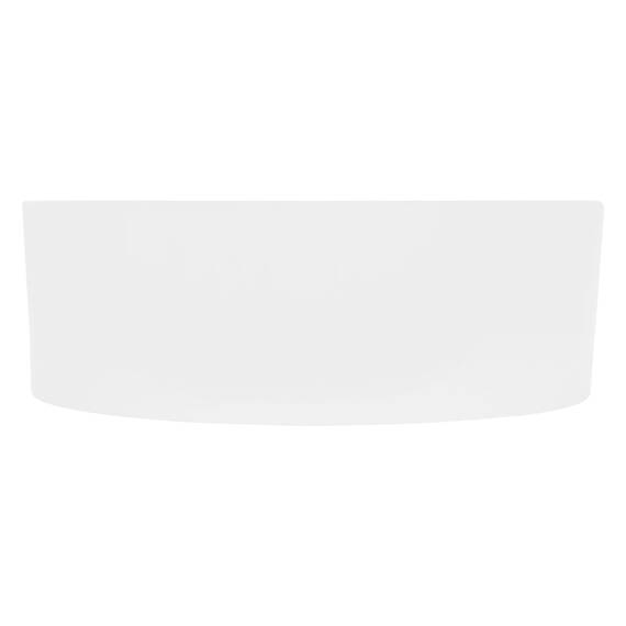 ECD Germany Waschbecken Waschtisch Ø 460 x 155 mm aus Keramik Weiß inkl. Ablaufgarnitur für Waschbecken mit Überlauf Aufsatzbecken Aufsatzwaschbecken Aufsatzwaschtisch Waschschale Spülbecken Becken