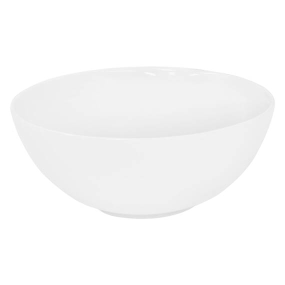 ECD Germany Waschbecken Waschtisch Ø 320x135 mm aus Keramik Weiß inkl. Ablaufgarnitur für Waschbecken ohne Überlauf Aufsatzbecken Aufsatzwaschbecken Aufsatzwaschtisch Waschschale Spülbecken Becken