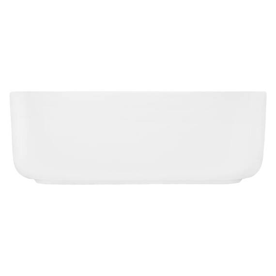 ECD Germany Waschbecken Waschtisch Keramik 390x390x140 mm Weiß inkl. Ablaufgarnitur für Waschbecken ohne Überlauf Aufsatzbecken Aufsatzwaschbecken Aufsatzwaschtisch Waschschale Spülbecken Becken