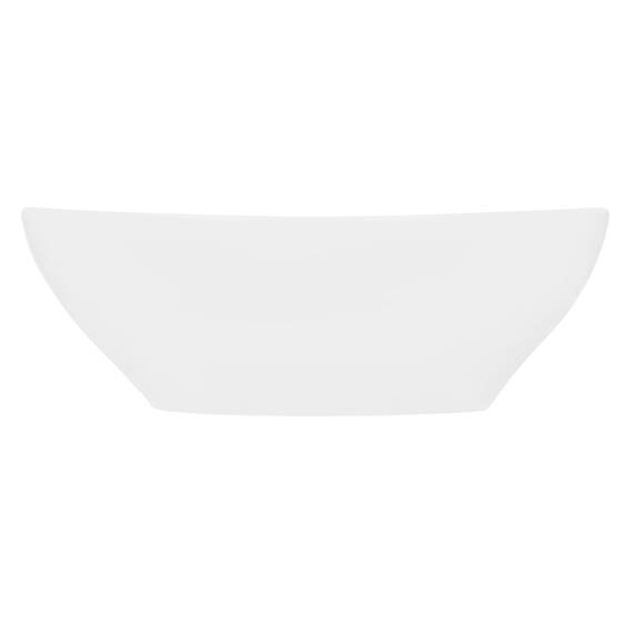 ECD Germany Waschbecken Waschtisch ca. 410 x 330 x 142 mm aus Keramik Weiß Aufsatzbecken Aufsatzwaschbecken Handwaschbecken Aufsatzwaschtisch Spülbecken Becken Wasserfall Waschschale Waschschüssel