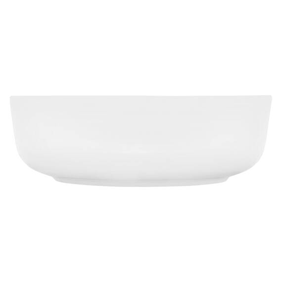 ECD Germany Waschbecken Waschtisch 400 x 400 x 135 mm aus Keramik Rund Weiß - Aufsatzbecken Aufsatzwaschbecken Handwaschbecken Aufsatzwaschtisch Spülbecken Becken Wasserfall Waschschale Waschschüssel