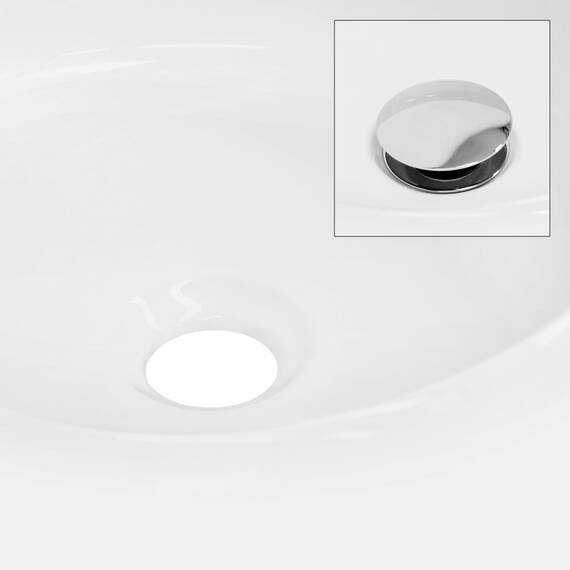 ECD Germany Waschbecken Waschtisch Ø 320 x 135 mm aus Keramik Rund Weiß - Aufsatzbecken Aufsatzwaschbecken Handwaschbecken Aufsatzwaschtisch Spülbecken Becken Wasserfall Waschschale Waschschüssel