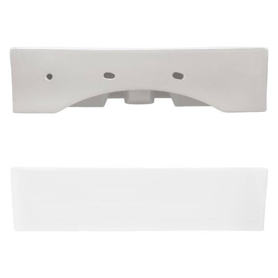 ECD Germany Waschbecken Waschtisch 515x360x130 mm aus Keramik Eckig Weiß - Aufsatzbecken Aufsatzwaschbecken Handwaschbecken Aufsatzwaschtisch Spülbecken Becken Wasserfall Waschschale Waschschüssel