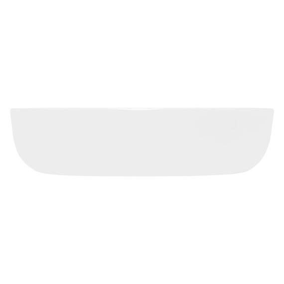 ECD Germany Design Waschbecken Waschtisch 600 x 420 x 145 mm inkl. Ablaufgarnitur für Waschbecken ohne Überlauf - Keramik Weiß Aufsatzbecken Aufsatzwaschbecken Waschschale Aufsatzwaschtisch Spülbecken