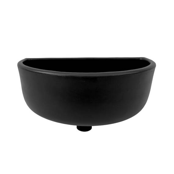 Varile Kunststoff Ausgussbecken für Garten & Keller inkl. Abflusssieb und Haarsieb aus Kunststoff, Schwarz, 38x23x17 cm, DN50 Anschluss