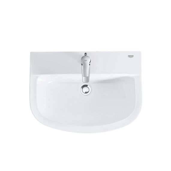 GROHE Bau Keramik - Waschtisch (60cm mit Überlauf, wandhängend, mit einem Hahnloch), alpinweiß, 39421000