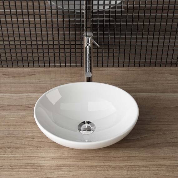 Waschbecken24 | Premium Waschbecken mit Lotus-Effekt für das Badezimmer und Gäste-WC (34x27x13cm, Weiß / A99XS)
