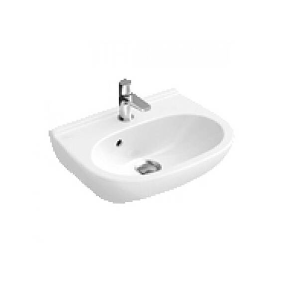 Villeroy und Boch Handwaschbecken O.Novo, halbrunder Waschtisch, Waschbecken, 45 x 35 cm, Weiß, 02509 6