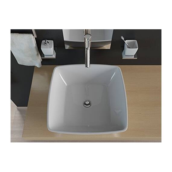 Kerabad Design Aufsatzwaschschale Waschtisch Waschbecken Einbauwaschbecken aus Mineralguss KB-TRQ460
