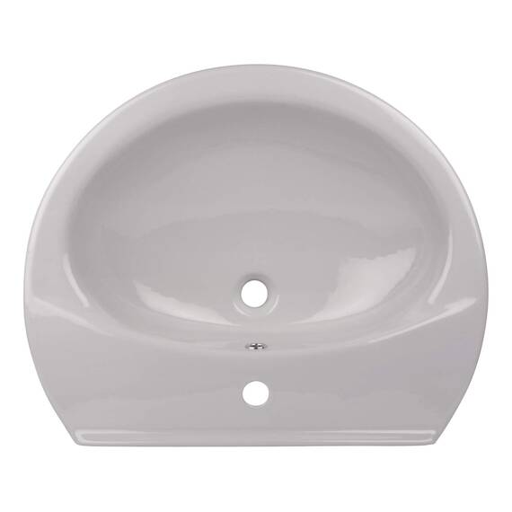 AquaSu Wachbecken 65 cm Breite/Manhattan/Waschtisch/Waschplatz/Handwaschbecken/Keramik mit Überlaufschutz