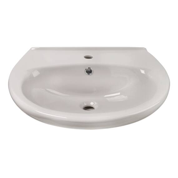 AquaSu Wachbecken 65 cm Breite/Manhattan/Waschtisch/Waschplatz/Handwaschbecken/Keramik mit Überlaufschutz