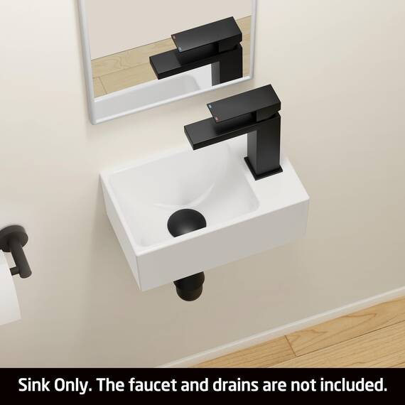 KES Waschbecken Gäste WC Aufsatzwaschbecken Waschschale Keramik Handwaschbecken Badezimmer für Waschtisch 30,8 x 18,3 x 11,4 CM Weiß, BWS100R