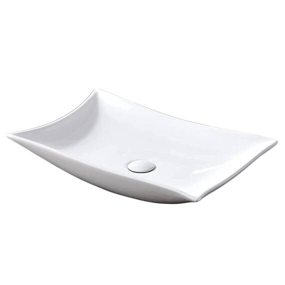 SHACO Moderne 22,45 "X 14,55" Porzellan Keramik über Theke Badezimmer Gefäß Waschbecken, Arbeitsplatte Schüssel Toilette Eitelkeit Big Badezimmer Waschbecken