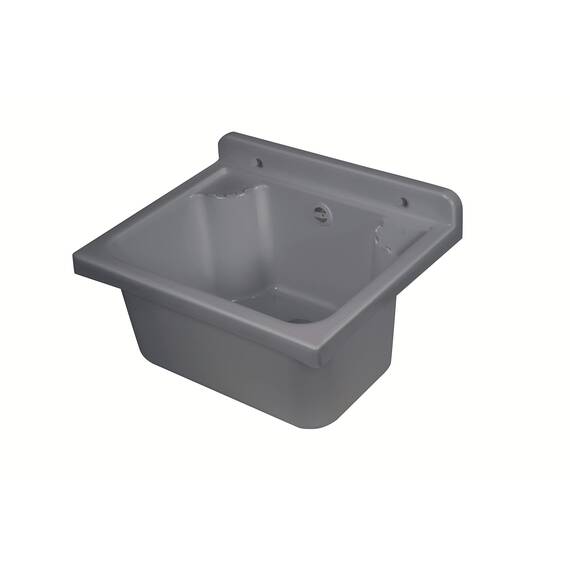 Negrari Wandwaschbecken aus Polypropylen-Harz, beständig gegen Säuren der üblichen Verwendung, feuchtigkeitsbeständig, Abfluss- und Befestigungsset im Lieferumfang enthalten, Innen- und Außenbereich,