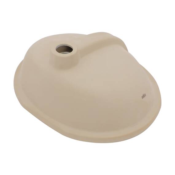 Sarlai Unterbau-Waschbecken – 48,3 x 40,6 cm, ovales Gefäß-Waschbecken, Untertischwaschbecken, weiße Keramik, Waschtischspüle mit Überlauf, modernes Kunstbecken, Innenmaße 44,5 x 36,6 cm