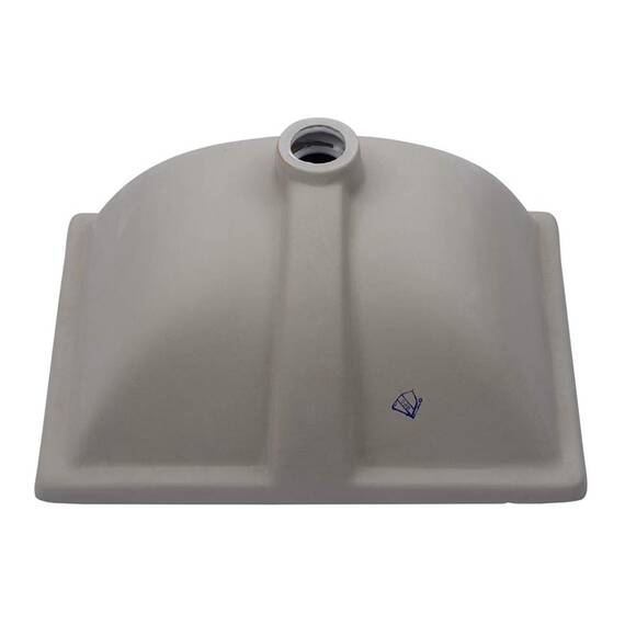 Sarlai Waschbeckenunterbau – 47 cm, reinweiß, rechteckig, Unterbauspüle, Porzellan, Keramik, Waschtisch, Waschbecken