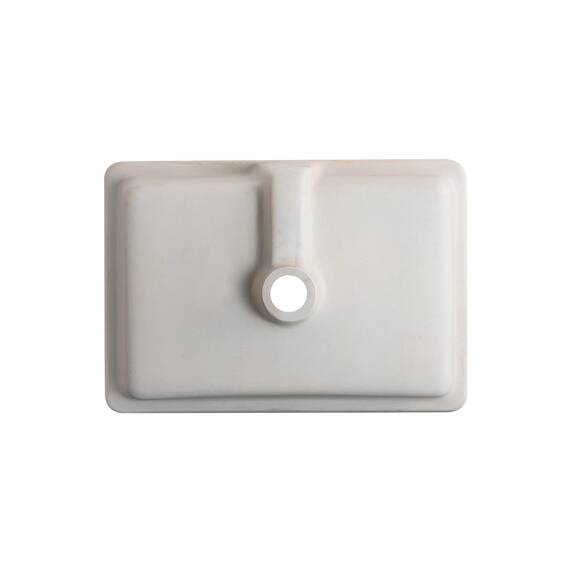 KARAMAG 50,8 cm Unterbau-Waschbecken, rechteckig, Unterbauspüle, Keramik, Unterbauspüle mit Überlauf, 50,3 x 34,8 cm, Weiß